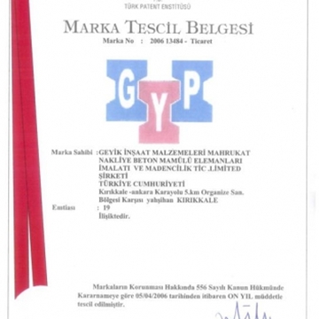 MARKA TESCİL BELGESİ
