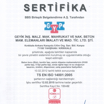 TS EN ISO 14001-2005